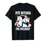 Pete Buttigieg For President Riding Unicorn Funny 2020 T-Shirt