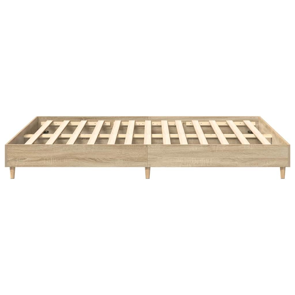 vidaXL Estructura de Cama sin colchón Madera Roble Sonoma 140x200 cm, Muebles de Dormitorio, Base de Cama, Cama Doble, Cama, armazón de Cama