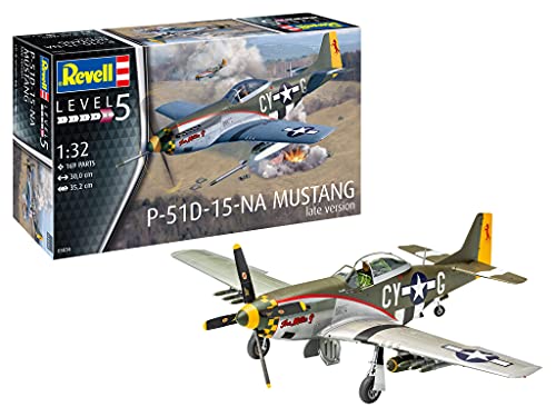 Revell 03838 P-51 D Mustang (versión tardía), kit de modelo escala 1:32, sin barnizar