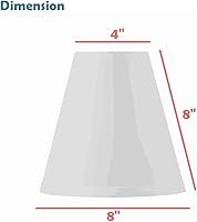 Vista 5 de Aspen Creative 32168 Pantalla de lámpara de construcción de araña con forma de imperio de transición en rojo ladrillo, (4 x 8 x 8 pulgadas)