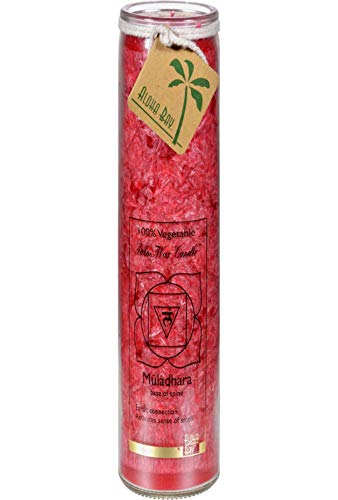 Bougie en pot de l'argent Muladhara Aloha Bay en cire rouge épurée