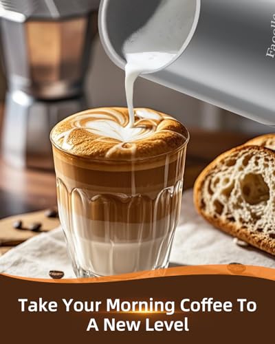 Miniatura 8 de Facelle Espumador De Leche Electrico, Máquina Automática Para Hacer Espuma Caliente Y Fría Para Latte, Capuchinos Y Macchiato. Apagado Automático Y Control De Temperatura