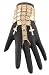 Goldtone Cross & Squares Finger Ring Hand Chain Bracelet