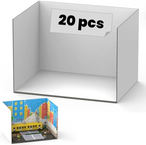 Cardboard Diorama Kit 20 pcs-White Display Box Project Supplies with Double Sided Tape-DIY Craft Diorama Boxes for School Projects-for Display DIY Dollhouse Birthdays 11.8"x 8.3"x 8.3" image 5