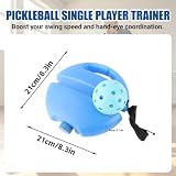 Dopasuj Buddy Pickleball Trainer Single Player Ball Launcher Red Portable Pickleball Training Aid odpowiedni dla dorosłych i dzieci, idealny do ćwiczeń samodzielnie. (Lightblue)