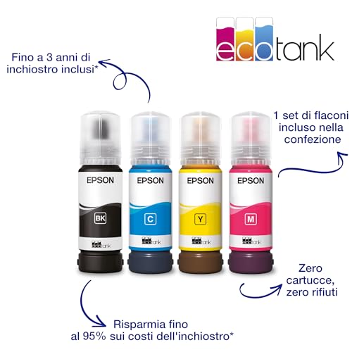 EcoTank ET-2862 Stampante Multifunzione 3-in-1 A4, Serbatoi Ricaricabili Alta Capacità, 4 Flaconi Inclusi pari a 4500pag B/N 7500pag Colore, Display LCD USB Wi-Fi/Direct Fronte/retro, Nero - Sedia gaming - Immagine 7