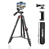 Tripod for iPhone，ZOMEI Phone Tripod with Remote Shutter and Universal Clip, Compatible with iPhone/Android/Sport Camera Perfect for Video Recording/Selfies/Live Stream/Vlogging
