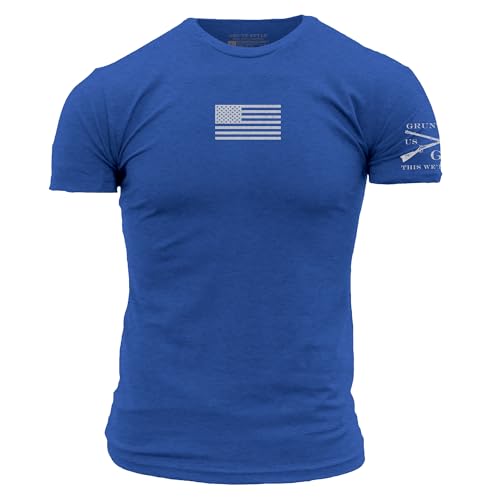 Grunt Style Freedom Flag Men's T-Shirt - (Royal, Medium)