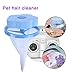 PIVBY Dog Cat Pet Fur Remover Hair Catcher Reusable Washing Machine Floating Lint Mesh Bag Portable Washer Lint Catcher, Hair Filter Net Pouch 6 Pieces (Blue & Pink)