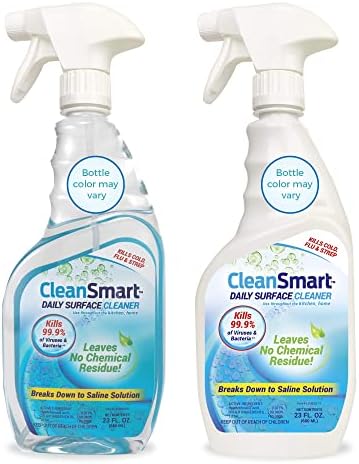 CleanSmart Daily Surface Cleaner and Pet-safe Disinfectant, Kills 99.9% of Viruses & Bacteria, 23 ounce Spray (pack of 2)