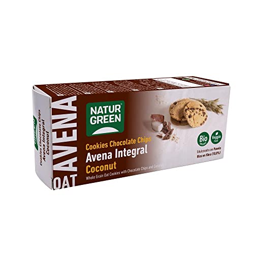 Naturgreen Cookies, Galletas De Avena Integral Y, Desayuno Saludable, Veganas-40 G, Multicolor, Estandar, Coco