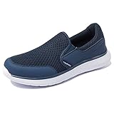slipper maat 47  NewDenBer Sportschuhe Slipper Herren Leichtes Freizeitschuhe Slip On Sneaker (47 EU, Dunkelblau)