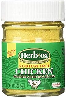 Herb Ox Sodium-Free Chicken Granulated Bouillon, 3.3 Ounce (2 jars)