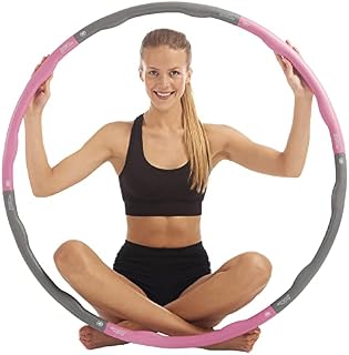 Weighted Hula Hoops for Adults Exercise at Home with just be... - Fitness Equipment and Gym Accessories for Weight Loss Padded Wavy Hula Hoops for Weight Loss and Core Strength - Fitness Equipment and Gym Accessories