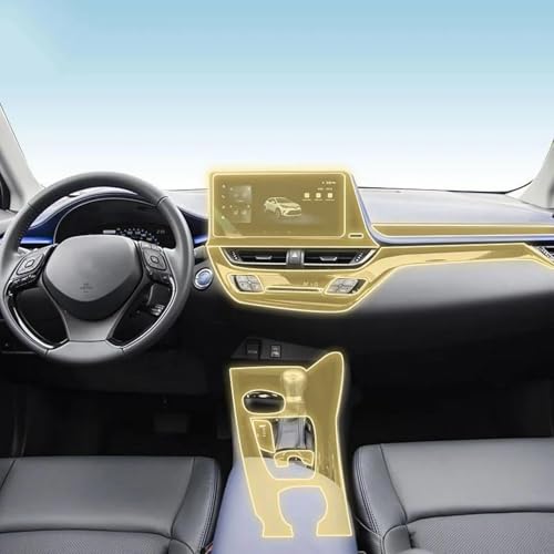 Film PPF TPU Toyota C-HR 2021-2024 protection d'intérieur anti-rayures transparent