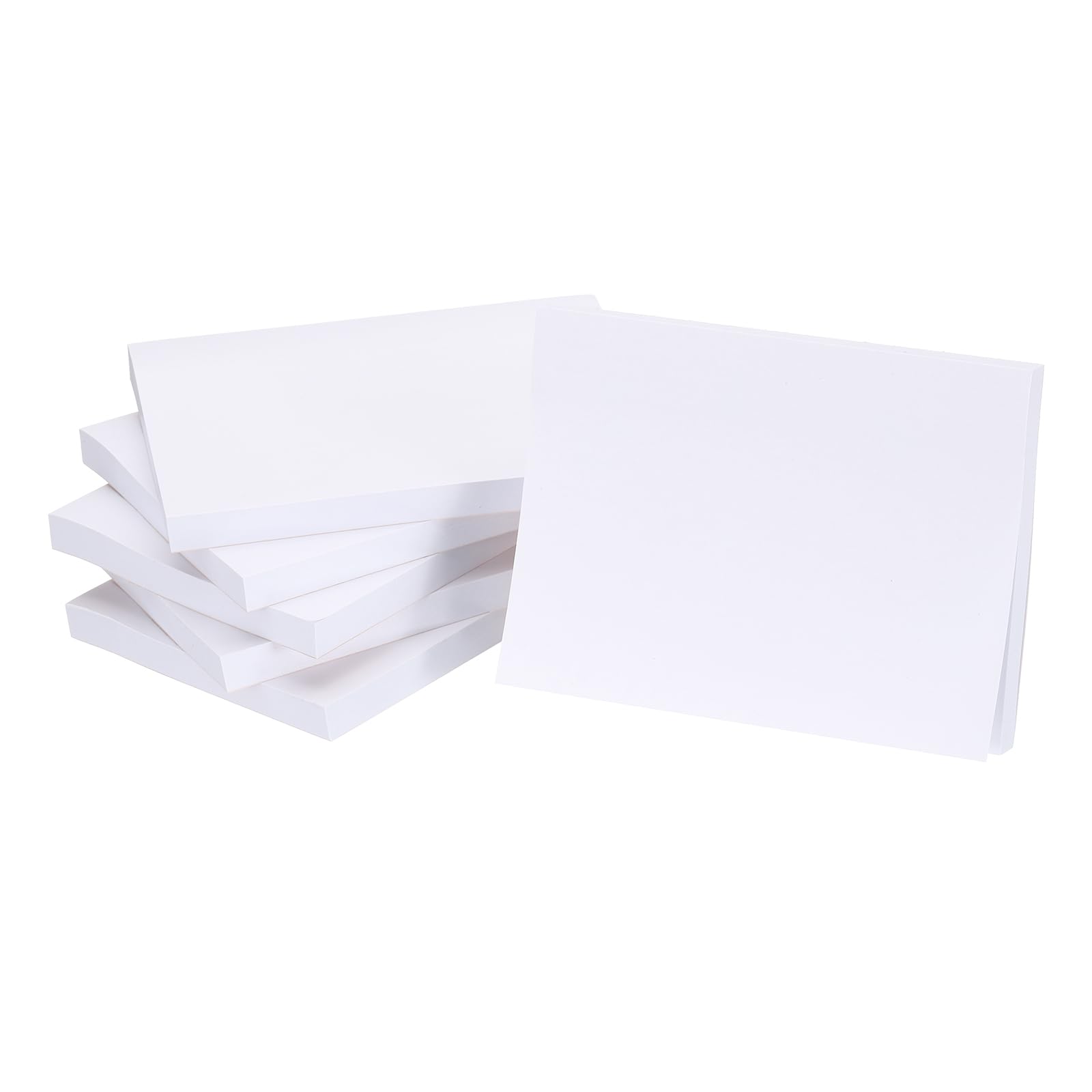 M&G Sticky Notes 3 x 4 Inch, 6pcs Note Pads Sheets Self-Stick Strong Sticking Power for Home Office Classroom Books Papers Notebook, White Blank