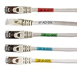 Mr-Label® Vinyl Self-Laminating Printable Cable Labels - Weatherproof Cable Identification Tags for Wire Identification | Cable Classification - A4 Sheet (25 Sheets (675 Labels), 5 Assorted colors)