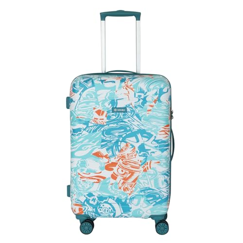 Image of NOVEX Ranger 28-Inch Trolley Suitcase for Men & Women | Polycarbonate Hard Shell Luggage Anti-Theft Zippers | Ideal for Office Trips, Travel & Weekend Getaways | Turquoise
