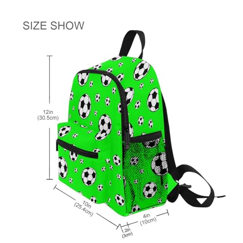 Soccer Ball Green Toddler Backpack Kindergarten Elementary Backpack for Boys Girls Toddler Schoolbag3