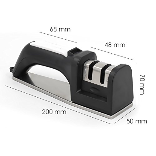 Butily Knife Sharpener Steel Chefs Choice Coarse-2 Stage Diamond Coated Sharpening With Ceramic Rod - Non-Slip Base Sharpening Knife Easy To Control-Butily Knife Sharpening #TOP6