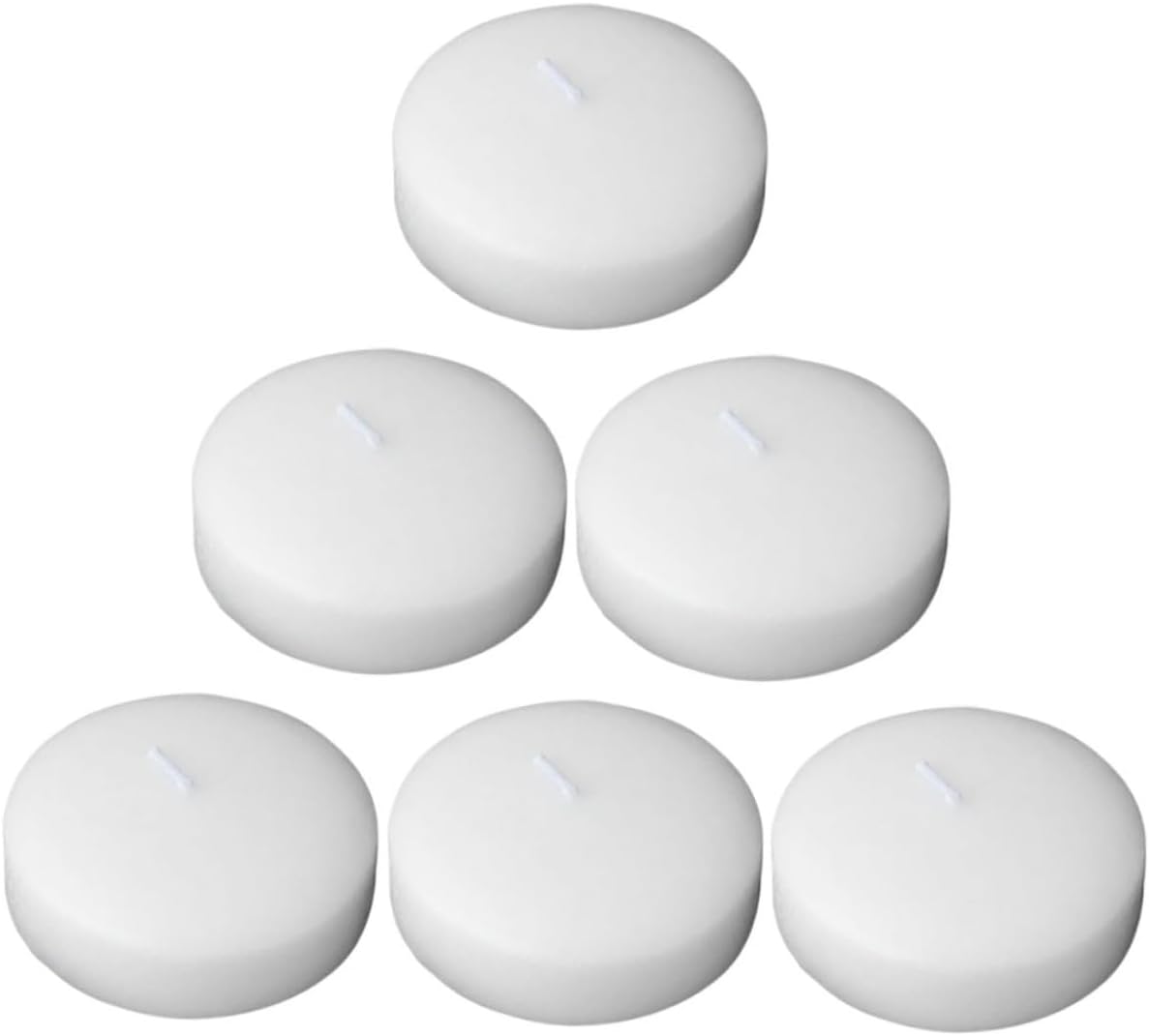 Unscented Floating Candles Set 6 Pack Round Led Lighted Perfect for Wedding Party