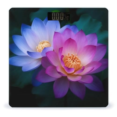 Báscula digital de baño con capacidad 400 lb y pantalla LCD miniatura 1