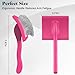 2PCS Slicker Brush for Dogs & Pet Comb,Professional Dog Grooming Brush (Goldendoodles,Poodles,Labradoodles) with Extra Long Pins to Effectively Remove Tangles, Knots and Mats (Pink, Large)