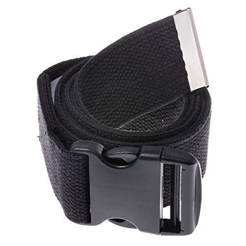 COW&COW 歩行ベルト 54インチ - 移動と歩行補助 クイックリリースバックル付き 介護者/看護師/セラピスト用 2インチ (ブラック)