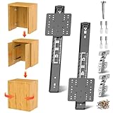 Lipshome Pocket Door Slides, Cabinet Pocket Door Slide,Pocket Door Hinge,Pivot Door Slide Hardware Inset,Cabinet Pocket Door Hardware Kit Fit for Inset Door,Cabinet Door (12 inches, Pieces, 2)