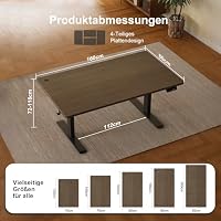 JUMMICO Höhenverstellbarer Schreibtisch 160×80 cm mit Kabelwanne & USB-A – Ansicht 3