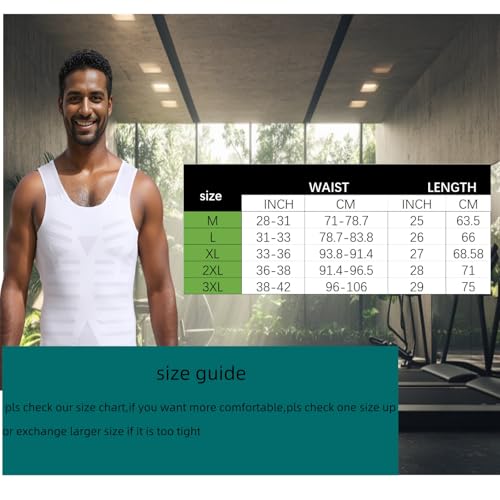 Gynecomastia Compression Tank Top Men Slimming Body Shaper Undershirt Tummy Control Shirt Abdomen Shapewear3