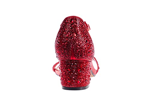 Ninety Union Lady Couture Dazzle 2 Inch Mid Block Heel Rhinestone Sandal4