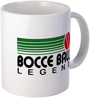 Taza de 11 onzas  Bocce Ball Legend Mug  S White "