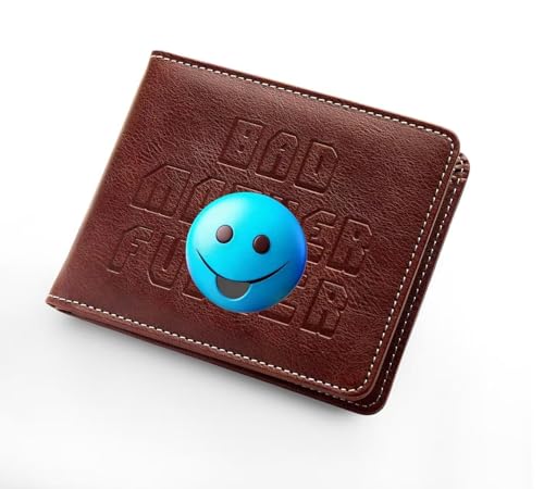 Image of Embroidered Bad Mother f ker Leather Wallet (red)