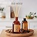 Craft & Kin Oud Wood Diffuser Reed Diffuser | All Natural Essential Oil & 8 Rattan Scent Sticks | Reed Diffusers for Home, Bathroom | Long Lasting Home Fragrance in Amber Glass, 5.75oz