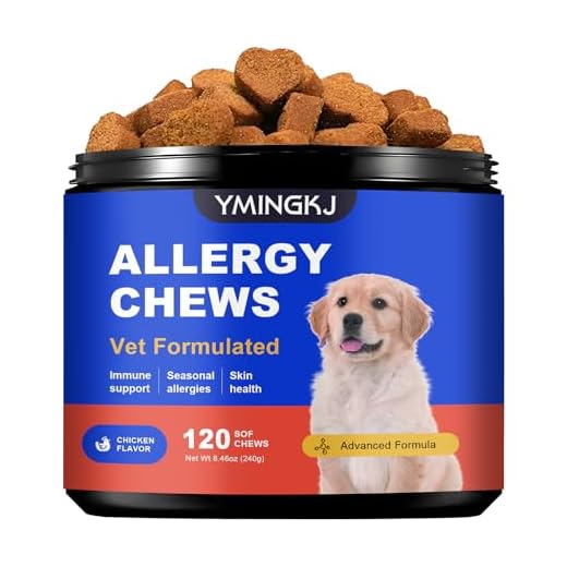 Dog Allergy Relief Chews – Vet Formulated Itch Relief for Dogs with Seasonal Allergies, Skin Health & Immune Support – Natural Anti-Itch Supplement with Multivitamins for Hot Spots – 120 Chews