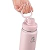 Takeya Actives Insulated Stainless Steel Water Bottle with Spout Lid, 32 Ounce, Blush