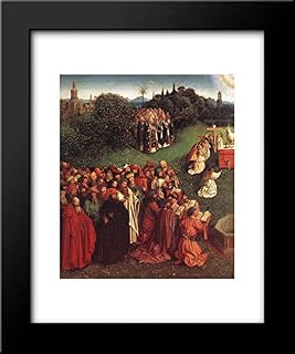 The Ghent Altarpiece Adoration Of The Lamb [Detail Left] 15x18 Framed Art Print by Jan van Eyck