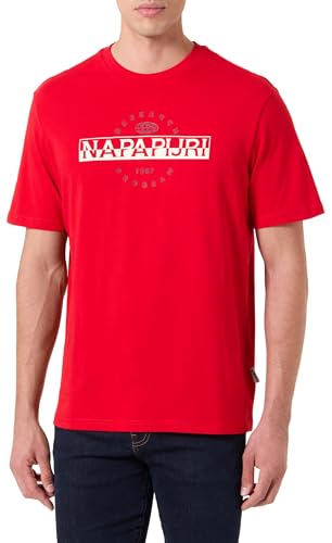 NAPAPIJRI Sander - Camiseta roja, Rojo, M