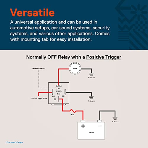 10 Pack Bosch Style 5-Pin 12V Relay Switch [Spdt] [30/40 Amp] 12 Volt Automotive Relays For Auto Fan Cars #TOP2