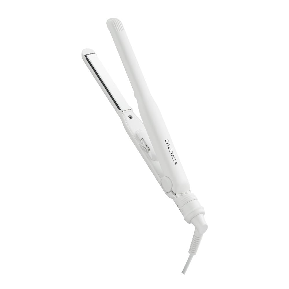 Salonia SL-004SW Straight Iron, Hair Iron, 0.6 inches (15 mm), International Compatible, White : Beauty