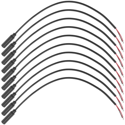 Hemobllo Boombox Speaker 10pcs 3.5mm Audio Cable Open End Female Plug to Bare Wire Jack Connector Audio Cable for Headphone Microphone Speaker Black Stereo Cable