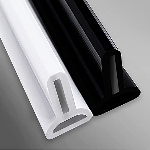 MELAG Dusche Bad Boden Dichtung Wasserdamm Zusammenklappbare Duschschwelle Wasserdamm Duschbarriere und Rückhaltesystem und hält Wasser innerhalb der Schwelle,3.5 cm erhöhte Leitplanke Cover