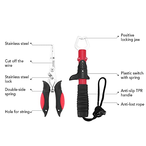 Pescaria Pinça de pesca em aço inoxidável Alicate de pesca Cortadores de trança Pescaria alça de pes