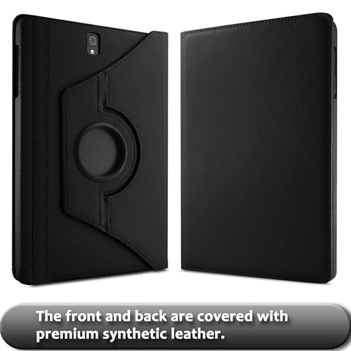 Image of M Cart 360 Degree Rotating Leather Case Cover for Samsung Galaxy Tab S3 9.7 inch (SM-T820 /T825 /T827) 2017 Release (Black)