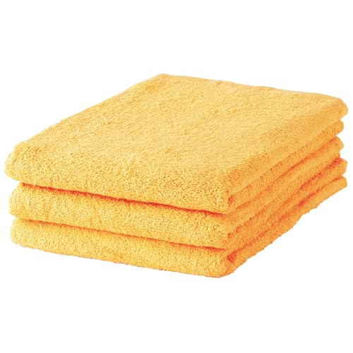 GamachaTowel バスタオル【サンセット 3枚セット】 早く乾く丈夫な薄手タオル 綿100％で肌に優しい 軽くてかさばらず扱いやすい 吸水 速乾 バングラデシュ製 220g 約60×120cm (サンセット)