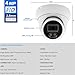 Real HD 4MP Full Color Night Vision PoE IP Turret Dome Camera, 2.8mm Wide Angle, H.265, CCTV Security Camera Outdoor Rated Waterproof IP66,NDAA Compliant