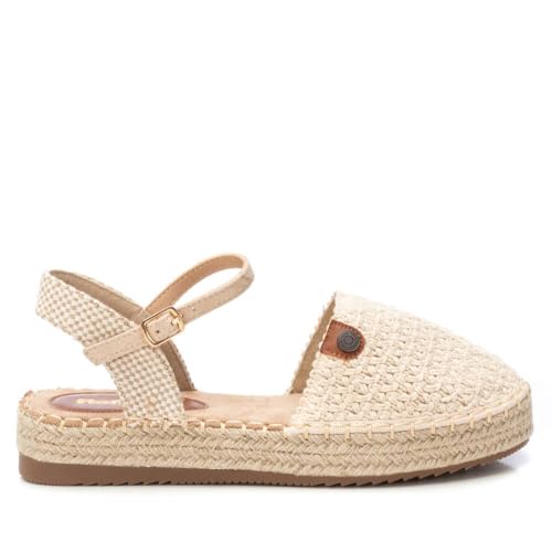REFRESH - Sandalias con Cuña Mujer Beige - Calzado Cómodo y Versátil - Moda Casual - Modelo 17273101 (Talla 39)