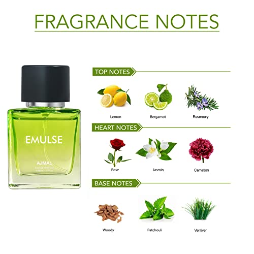 Ajmal Emulse Eau De Perfume Floral Perfume 50ML Long Lasting Scent Spray for Men and Women - Image 2