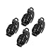 uxcell® 4 Pcs Metal Plastic Pure Black Grenade Shape Car Tire Valve Cap